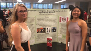Students with microcredit presentation
