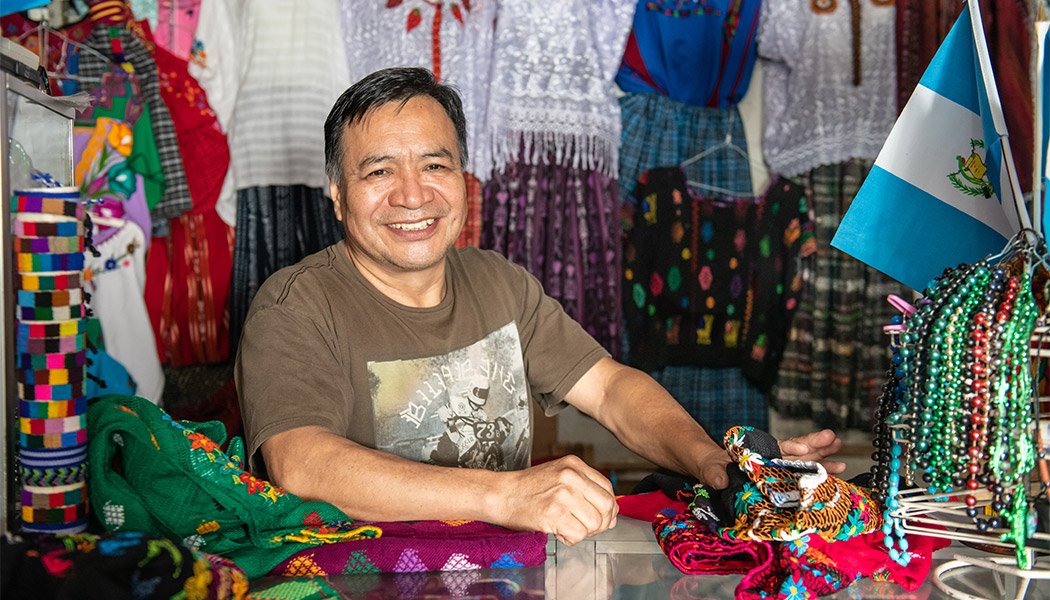 Israel Coguox in his Shop