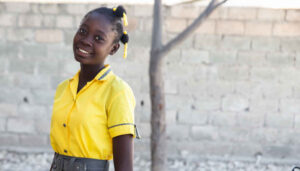 A student at Kerlande and Annesse's school