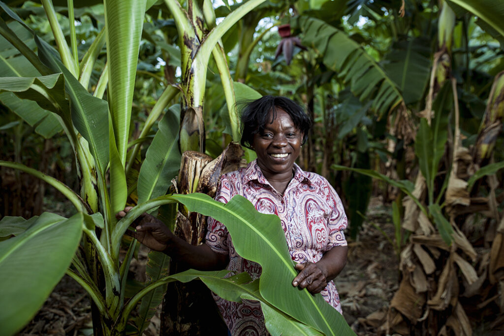 FINCA Haiti client in her farm