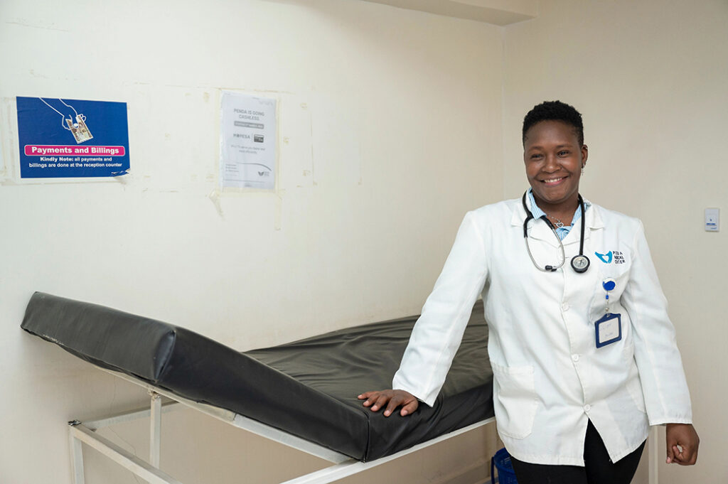 Penda Health Clinician Lilian Nyambane at her Umoja branch