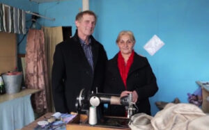 Rupert Scofield with FINCA Georgia Client