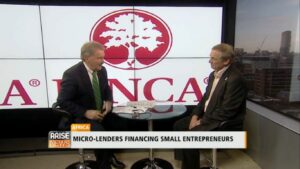 FINCA's President and CEO Rupert Scofield talks to Michael Wilson from UK's Arise TV