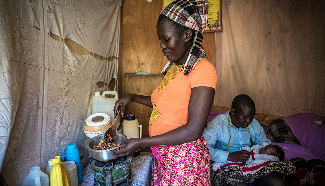 Customer in Kenya using charcoal briquette substitute