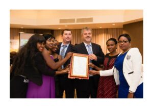 The CEO Thomas Lendzian, COO Abduqodir Sattorov and Staff receives 3rd Prize Award