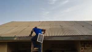 solar light installation